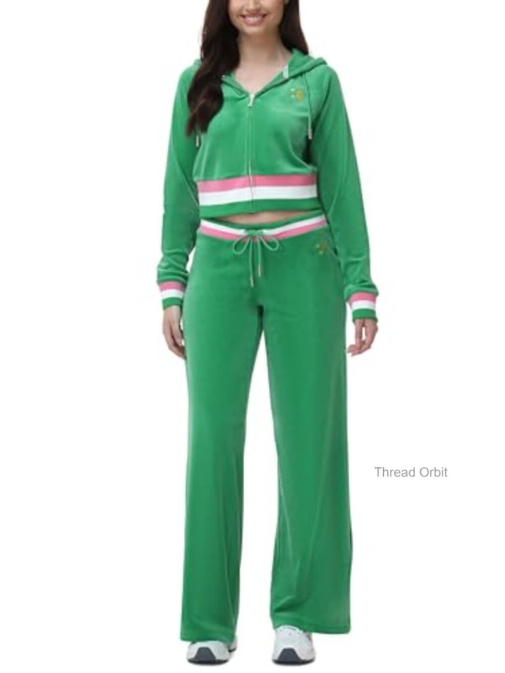 Juicy Couture Corset Track Jacket Hooded Zip Sweatshirt